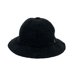 【美品】CHANEL シャネル バケットハット 帽子 キャップ ココマーク ツイード コットン ブラック M