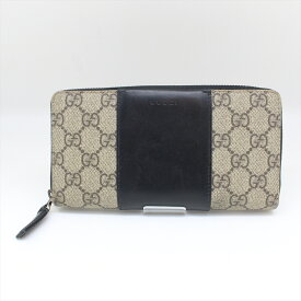 GUCCI グッチ 451249 ラウンドファスナー長財布 GGスプリームキャンバス×レザー 【中古品】 N22-1574 中洲店