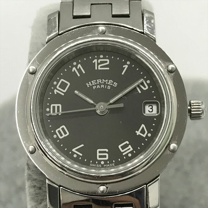 楽天市場】HERMES エルメス CL4.210 クリッパー クォーツ 腕時計 