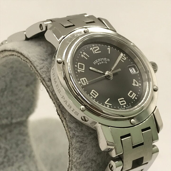 楽天市場】HERMES エルメス CL4.210 クリッパー クォーツ 腕時計 