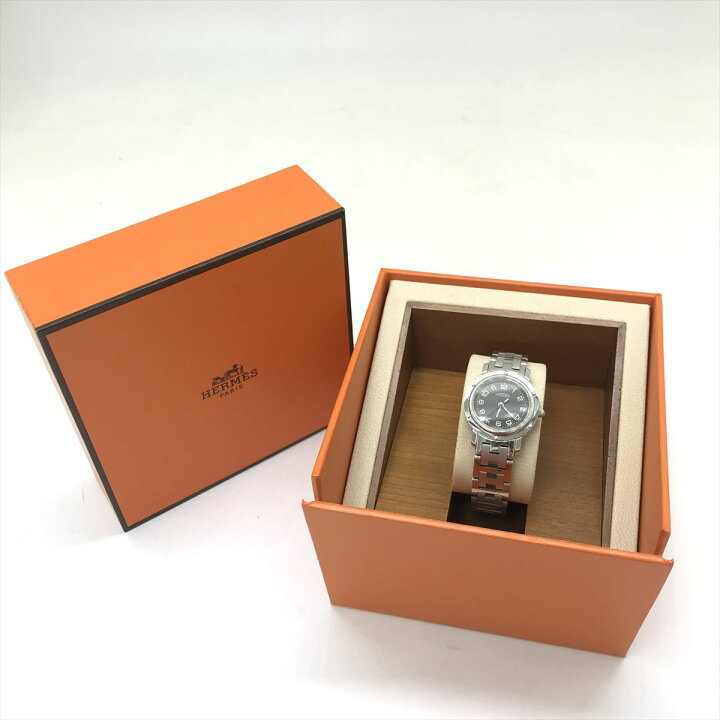 楽天市場】HERMES エルメス CL4.210 クリッパー クォーツ 腕時計 