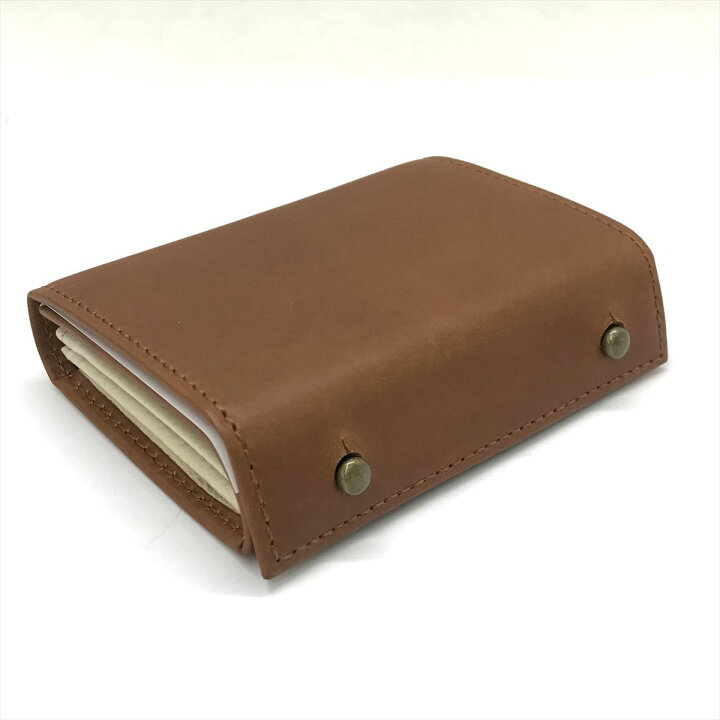 楽天市場】m＋ エムピウ millefoglie II P25 cognac 三つ折り財布 