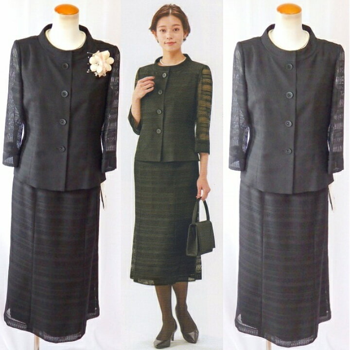 楽天市場】ブラックフォーマル レディース サマー 夏スーツ 礼服 女性  