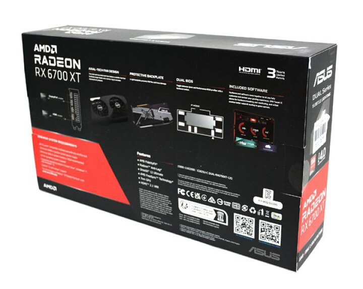楽天市場】☆新品！未開封！ASUS Dual Radeon RX 6700 XT 12GB DUAL 