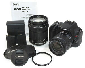 �o�b�e���[2�A�����Y2�{�t Canon �L���m�� EOS Kiss X10 �f�W�^����჌�t �J���� 18-55mm F4-5.6 IS STM EF-S 18-135mm F3.5-5.6 IS STM