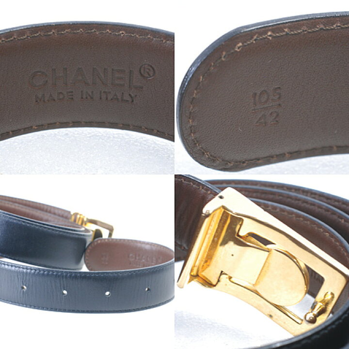 楽天市場】シャネル CHANEL コインデザイン スクエア ゴールドバックル  