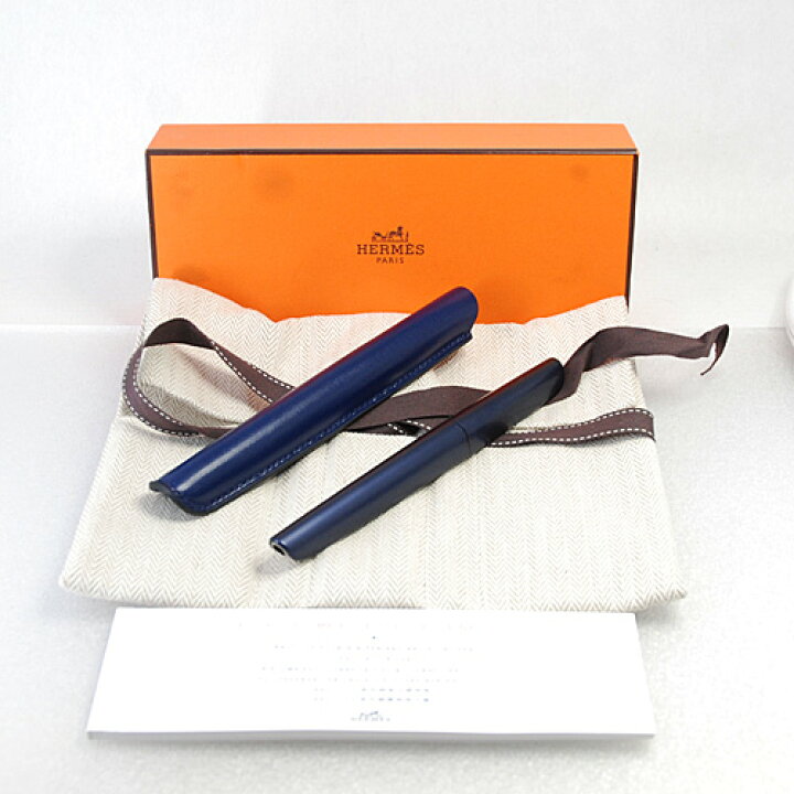 楽天市場】エルメス 極美品 ノーチラス ボールペン ブルー・カルボンヌ 