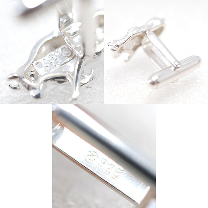 楽天市場】美品 ティファニー 925 ブル＆ベア カフス 牛 クマ ブルベア 
