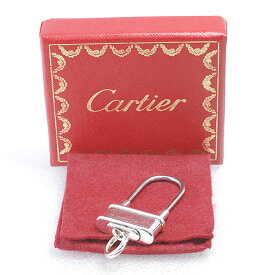 カルティエ Cartier SV925使用 U字型 ロゴ トリニティ キーリング/キーホルダー シルバー 仕上げ済み【中古】