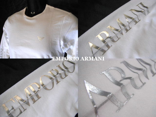 楽天市場】EMPORIO ARMANI 日本製 エンポリオアルマーニ ロンT 銀箔
