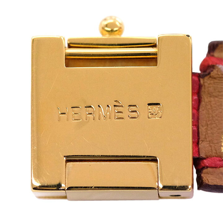 美品✨ HERMES エルメスブレスレットメドール本革レザー箱キャメル 