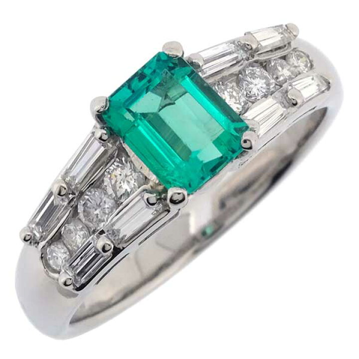 楽天市場】【送料無料】【本物】PT900☆指輪☆エメラルド0.83ct  