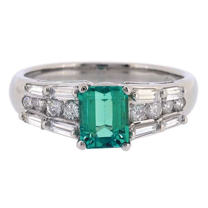 楽天市場】【送料無料】【本物】PT900☆指輪☆エメラルド0.83ct 