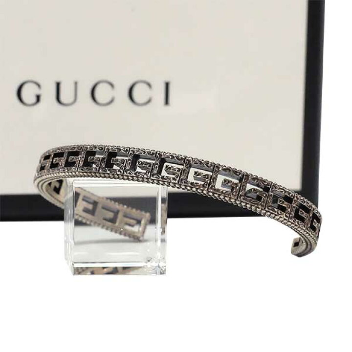楽天市場】【送料無料】【本物】人気☆GUCCI☆グッチ☆スクエアG☆カフ  