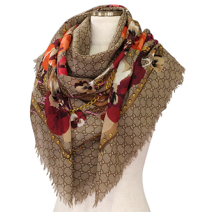 楽天市場】【送料無料】【本物】GUCCI☆グッチ☆大判ストール☆GG  