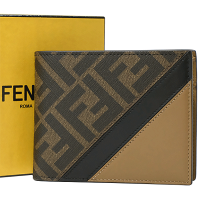 楽天市場】FENDI 財布 二つ折り（カラーブラウン）の通販