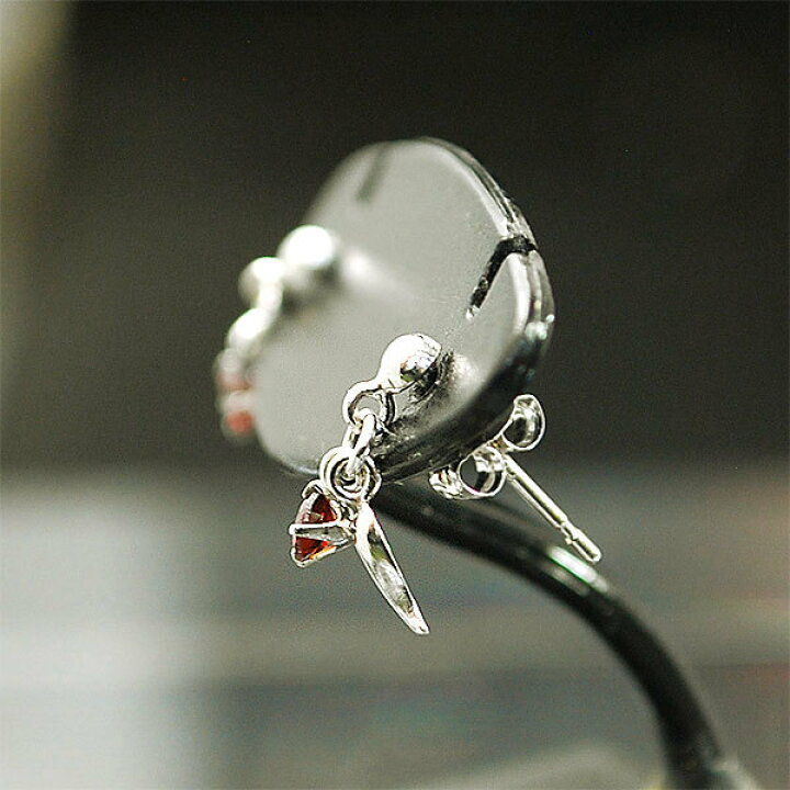 楽天市場】【送料無料】【本物】ガーネットデザインピアス☆K14WG 