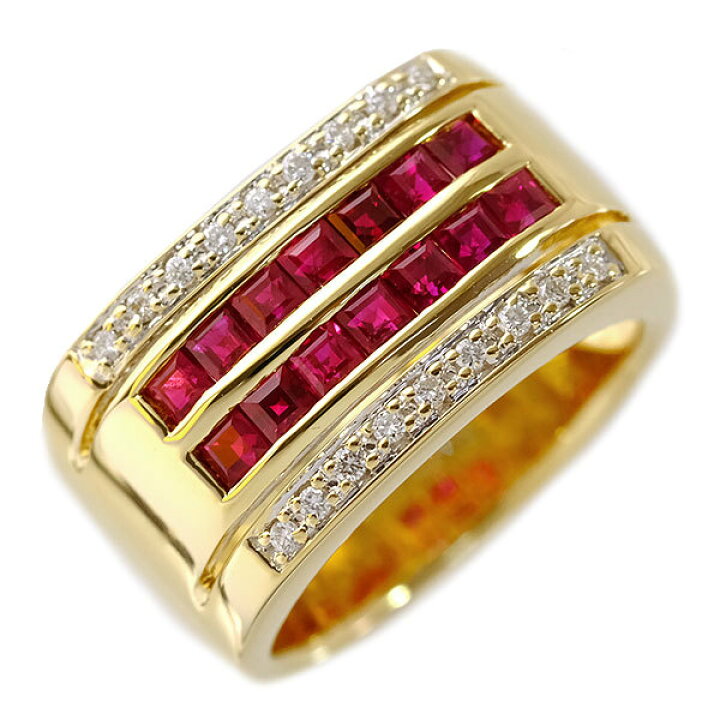 楽天市場】【送料無料】【本物】豪華☆ルビーダイヤモンドリング☆指輪  