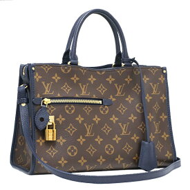 【送料無料】【本物】LOUIS VUITTON★ルイヴィトン★モノグラム★ポパンクールPM★M43434★マリーヌ★2WAYショルダーバック★おしゃれ★レディース★ネイビー★965-5M★