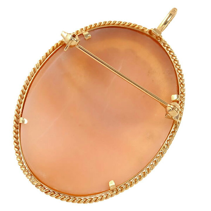 楽天市場】【送料無料】【本物】カメオ ブローチ☆K18YG☆イエロー  