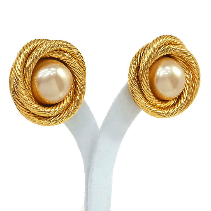 楽天市場】送料無料 本物 CHANEL シャネル ビンテージイヤリング GP  