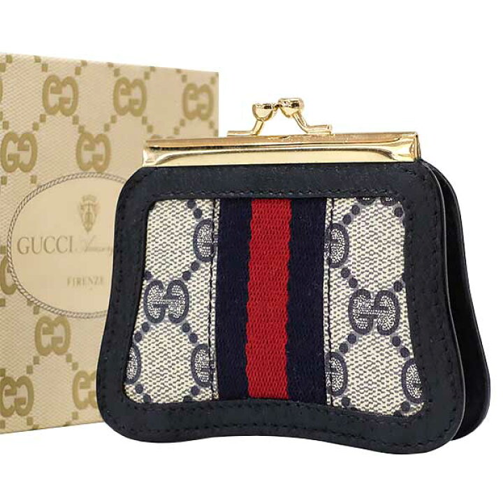 楽天市場】【送料無料】【本物】希少☆GUCCI☆オールドグッチ☆がま口 