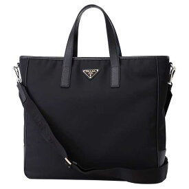 【送料無料】【本物】美品★PRADA★プラダ★トートバック★ナイロン★ブラック★メンズ★2WAY★2VG064★レザー★通勤通学★ショルダー★黒★4772-1