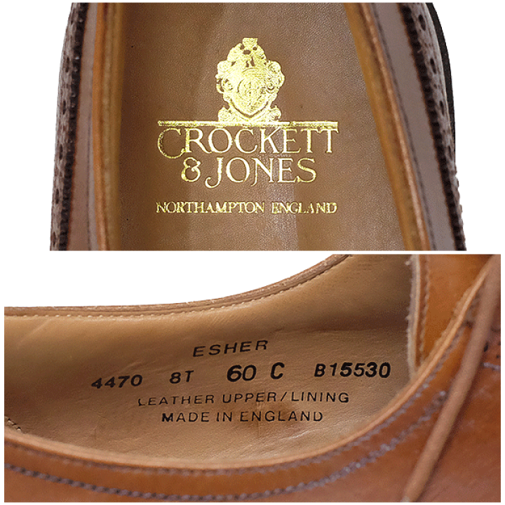 楽天市場】【送料無料】【本物】美品☆CROCKETT＆JONES☆クロケット 