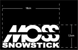 ■大人気の定番ステッカー！安心の日本代理店正規品MOSS・モス・MOSS　SNOWSTICKカッティングタイプカッティングタイプ　ステッカー』カラー：BLACKまたはWHITESNOWSTICK sticker (カッティングタイプ)