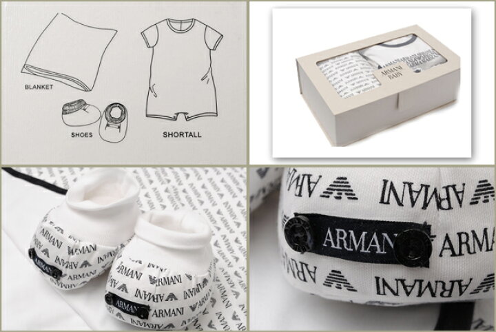 楽天市場】【送料無料】アルマーニ ベビー ARMANI BABY ショートオール 