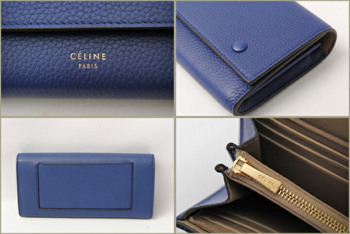 楽天市場】セリーヌ 長財布 CELINE カーフスキン INDIGO/インディゴ 