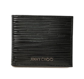 ジミーチュウ　財布/札入れ JIMMY CHOO　折財布　メンズ　MARK ストライプパテント ブラック