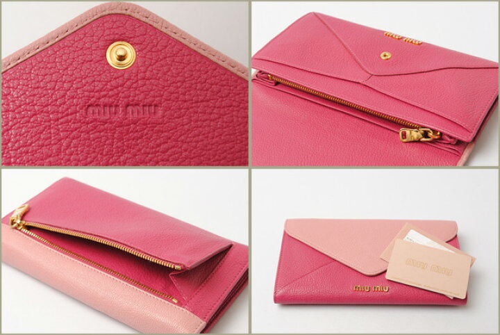 楽天市場】ミュウミュウ 財布 miumiu 長財布 5MF406 MADRAS BICOLORE  