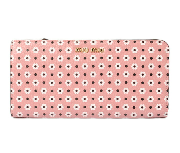 ミュウミュウ 財布 とこ miumiu 長財布 5ML010 MADRAS ST.STELLA 