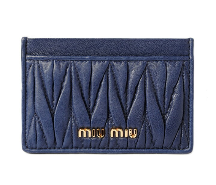 楽天市場 ミュウミュウ カードケース 名刺入れ Miumiu 5m08 Matelasse マテラッセ Inchiostro ネイビー 未使用 中古 新生活 Import Shop P I T