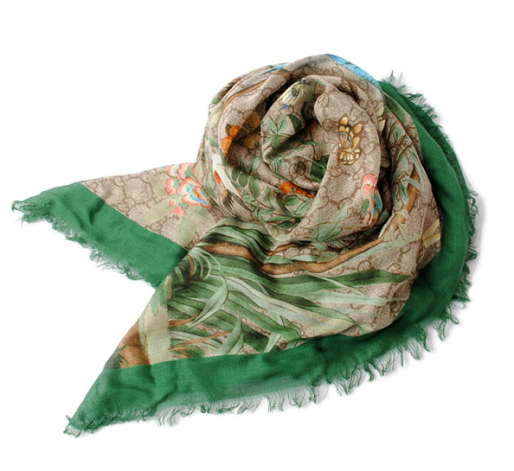 楽天市場】グッチ ツイルスカーフ GUCCI ティアン プリント シルク GG  