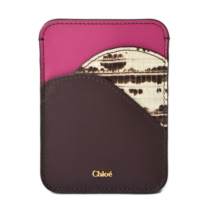 楽天市場 クロエ カードホルダー カードケース Chloe Walden クロコ型押し レザー Chc19ap300b ボルドー ピンクギフト プレゼント Import Shop P I T