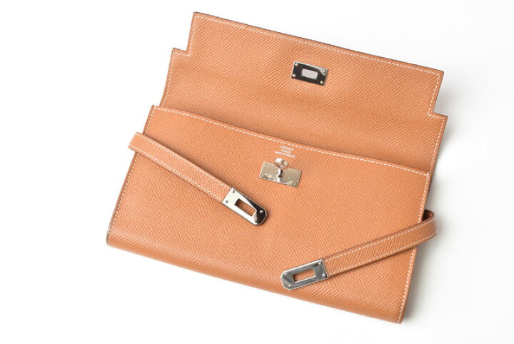 楽天市場】エルメス 財布/ケリーウォレット HERMES 長財布 キャメル 