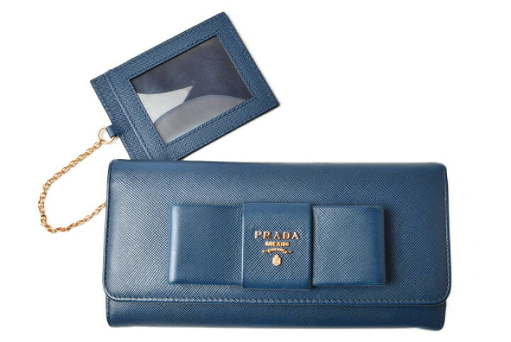 楽天市場】プラダ 財布 PRADA 長財布/パスケース付 1MH132 BLUETTE 
