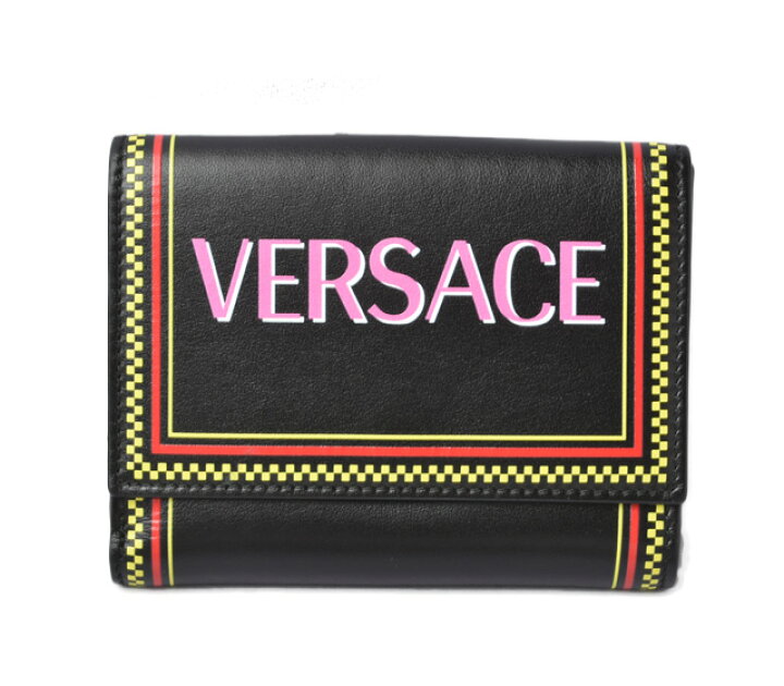 楽天市場】ヴェルサーチ 財布 三つ折り VERSACE 折財布 ロゴ ブラック 