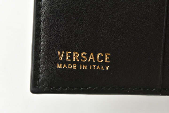 楽天市場】ヴェルサーチ 財布 三つ折り VERSACE 折財布 ロゴ ブラック 