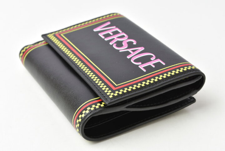 楽天市場】ヴェルサーチ 財布 三つ折り VERSACE 折財布 ロゴ ブラック 
