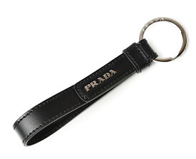 プラダ キーリング/キーホルダー/バッグチャーム PRADA ロゴ 2PP154 070 F0002 NERO/ブラック 未使用【中古】クリスマスギフトにも【スーパーSALE限定★最大2,000円OFFクーポン】