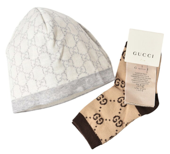 楽天市場】グッチ ベビー ニット帽/靴下セット GUCCI ナ ベビーニット 