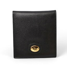 クリスチャン ディオール 財布 ヴィンテージ メンズ Christian Dior 2つ折り/折財布 レザー ブラック【中古】【お買い物マラソン限定★最大2,000円OFFクーポン】
