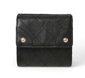シャネル 財布 CHANEL 二つ折/折財布 ダブルホック キャビアスキン ココマーク ブラック【中古】