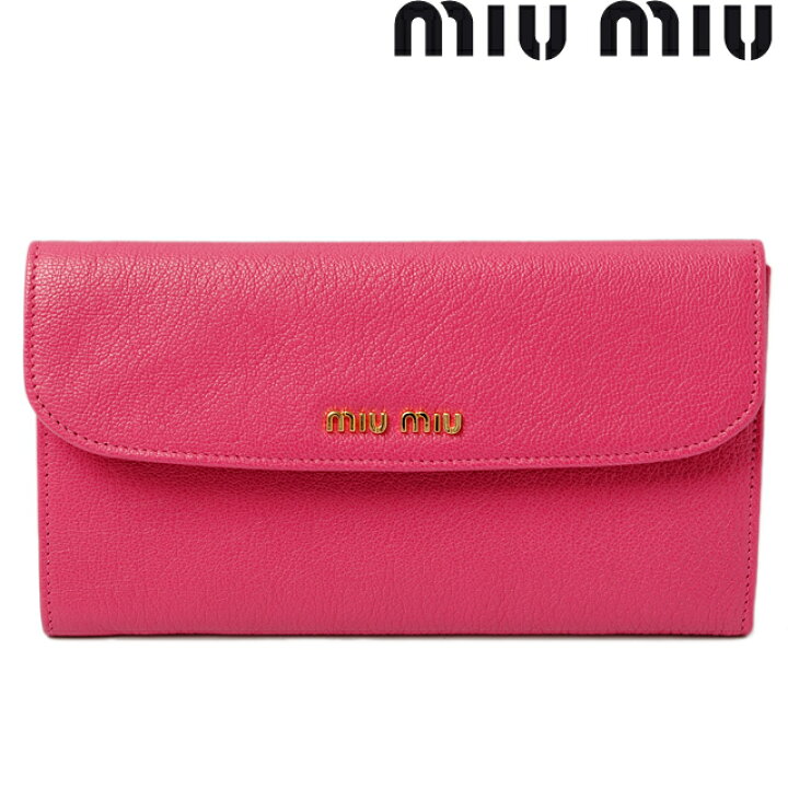 楽天市場】ミュウミュウ 財布 miumiu 長財布 3折 MADRAS/マドラス 