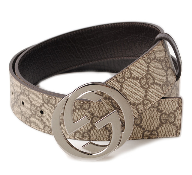 Import shop P.I.T.: Gucci belt men&#39;s GUCCI/GG plus GG brown / beige 114984 unused KGD1R9643 ...