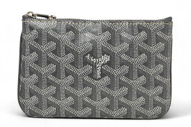 ゴヤール ポーチ/マルチケース GOYARD セナ ミニ ポーチ/SENAT2MINTY01CL03P グレー 未使用【中古】