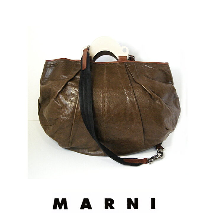 楽天市場】【送料無料】マルニ MARNI バルーンバッグMM レザー  